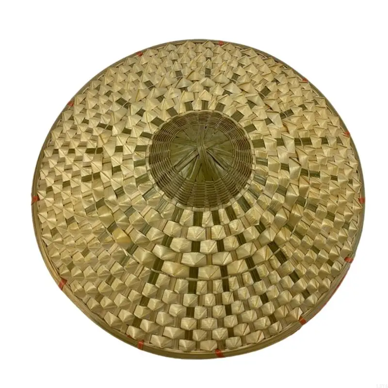 

L5YA Durable Bamboo Straw Hat with Excellent Ventilation Perfect for Long Hours in the Sun or Vintage Outfits