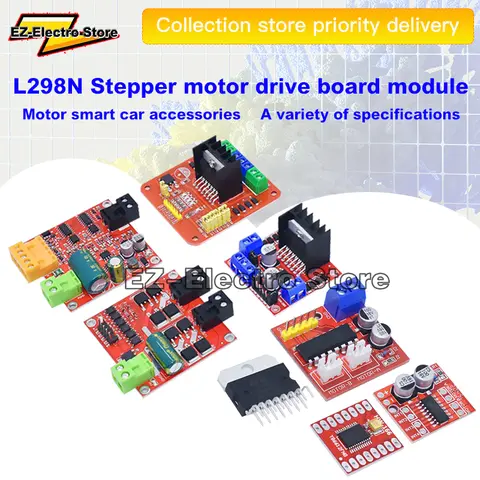 WAVGAT DC Motor Drive Module Reversing PWM Speed Dual H Bridge Stepper Motor Mini Victory L298N