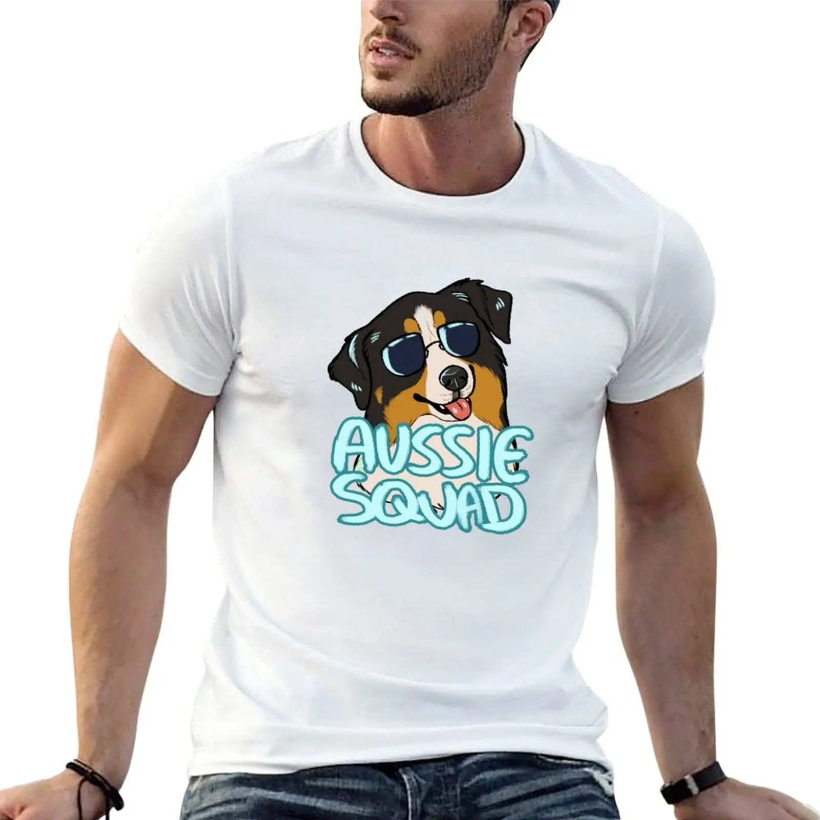 

AUSSIE SQUAD (black tri) T-Shirt t shirts cotton 100% t shirt personalised T-Shirt