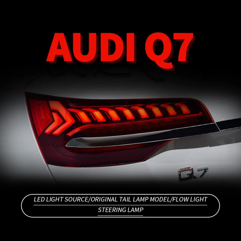 

Car Accessories RS7 LED Tail Lights For Audi Q7 2006-2015 Rear Lamps DRL Plug And Play Flashing steering 2PCS/Set