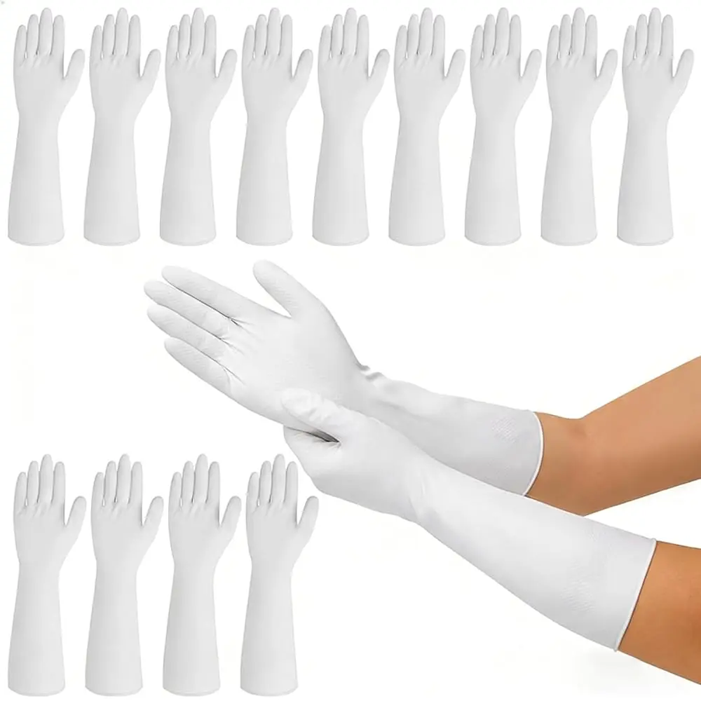 

Free Shipping 50 Counts 16\ Long Disposable Nitrile Gloves Latex Free Dishwashing Gloves Waterproof for Household Clean Gardenin