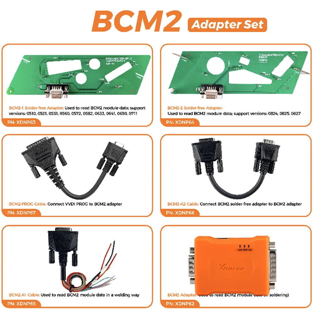 Xhorse BCM2 For Audi Solder-Free Adapter For Add Key and All Key Lost Solution Work For VVDI Key Tool Plus and VVDI2+VVDI Prog