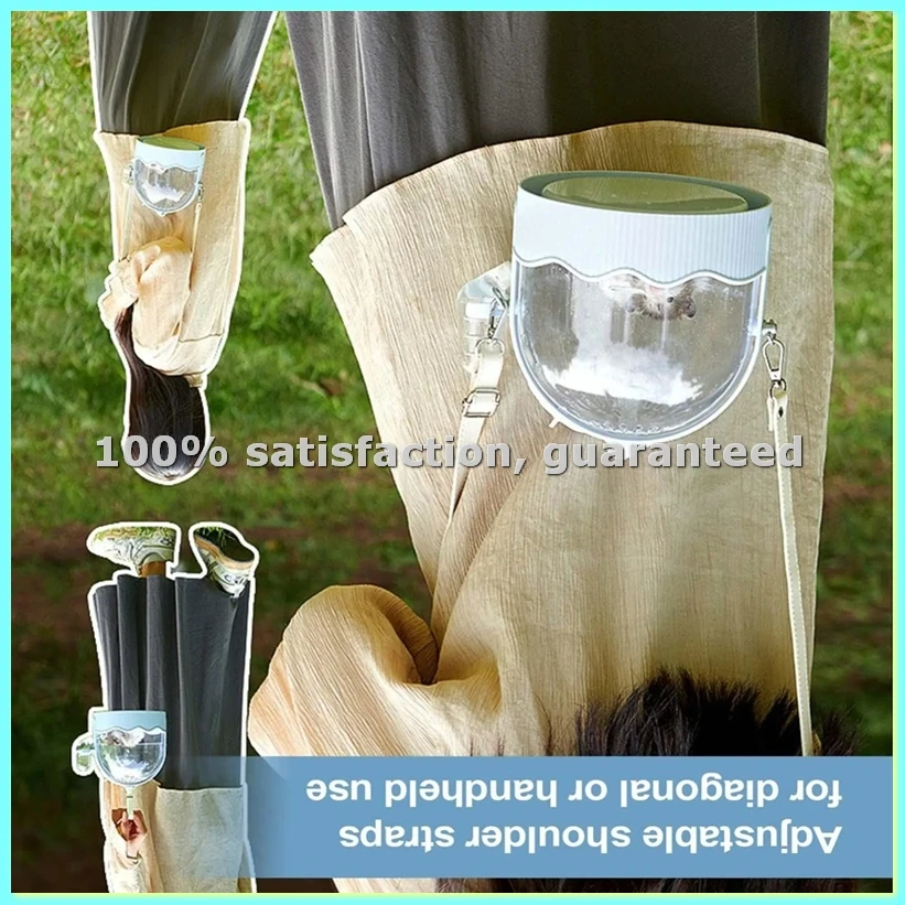 Small Animal Carrier Portable Hamster Cage with Adjustable Shoulder Strap Pet Supplies for Play Home Forage Feeder-AD23
