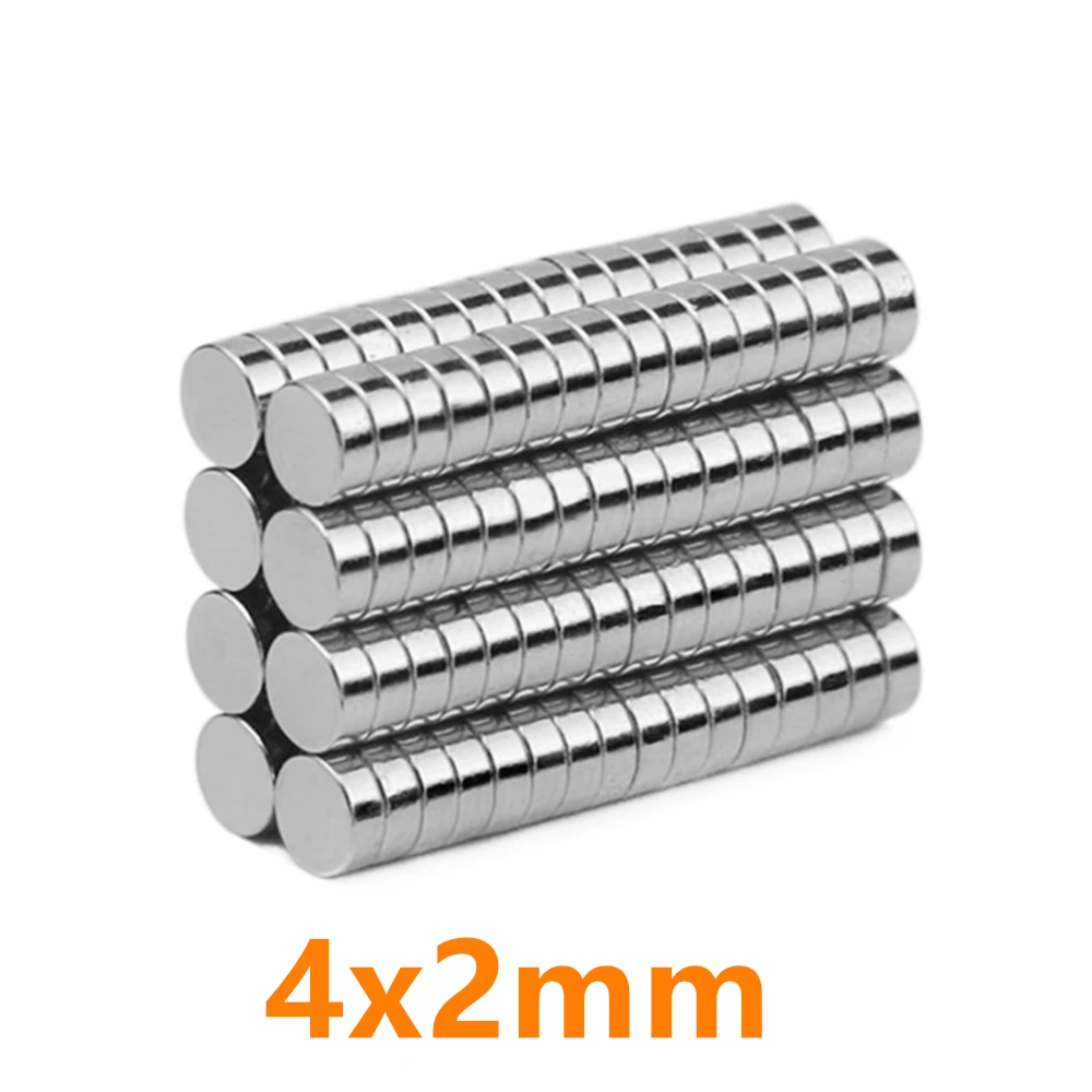 

500pcs Strong Round 4*2mm N35 Rare Earth Neodymium Magnet Art Craft Fridge 4x2mm