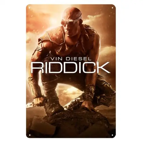 Riddick Vin Movie Metallposter, Blechschild, 20 x 30 cm, Plakette