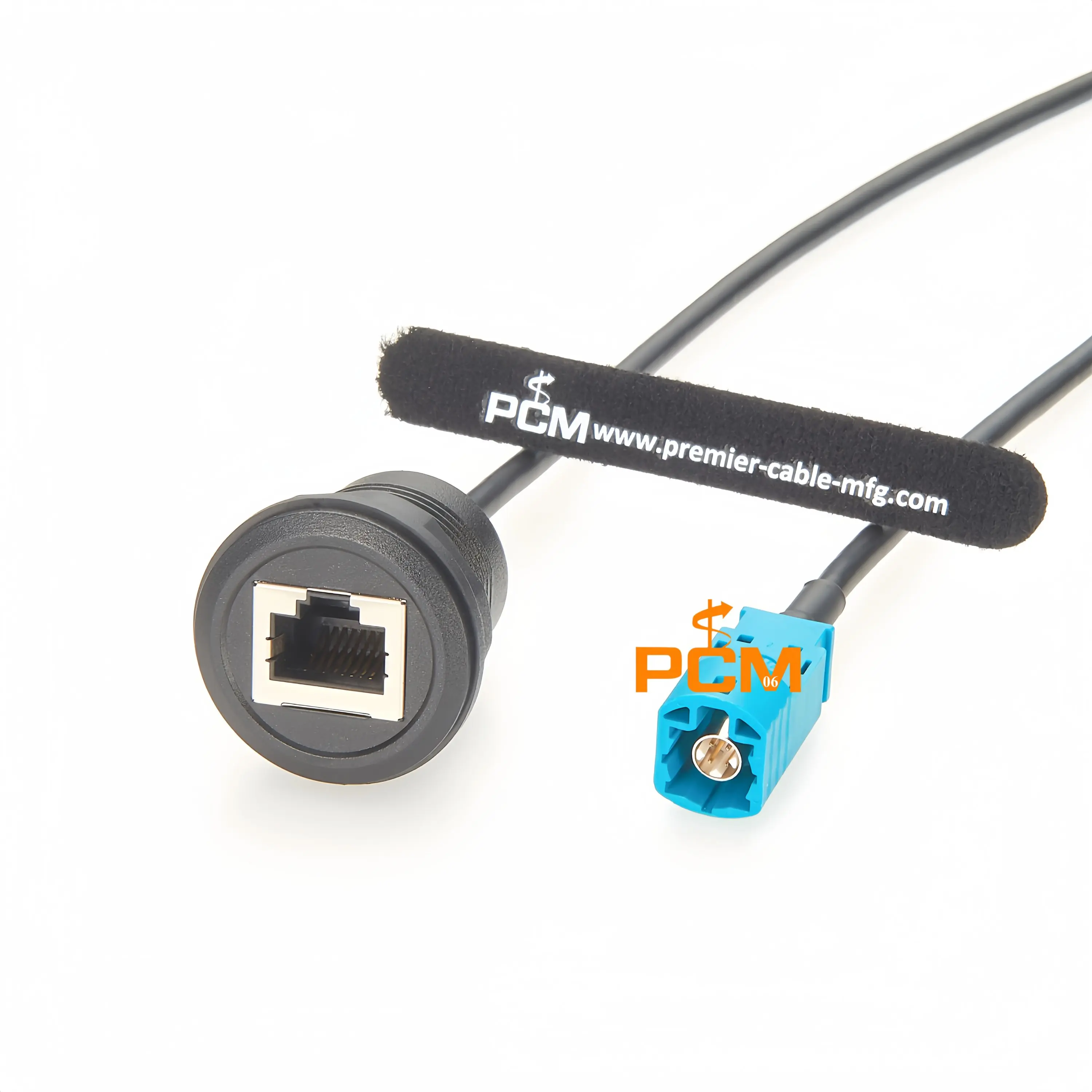 HSD 4P Z Kode Steker Jantan Ke RJ45 Jack Betina Dudukan Panel Bulat CAT5E Kabel Jaringan Ethernet Terlindung untuk Infotainment Otomotif