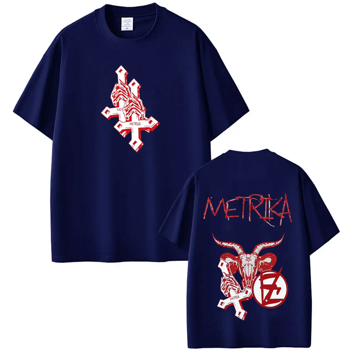 Singer Metrika Tour 2026 Print T-Shirt Herren Damen Mode T-Shirt Kurzarm Lose Baumwolle Lässige Hip-Hop-T-Shirts Fan-Geschenke – Detail 4