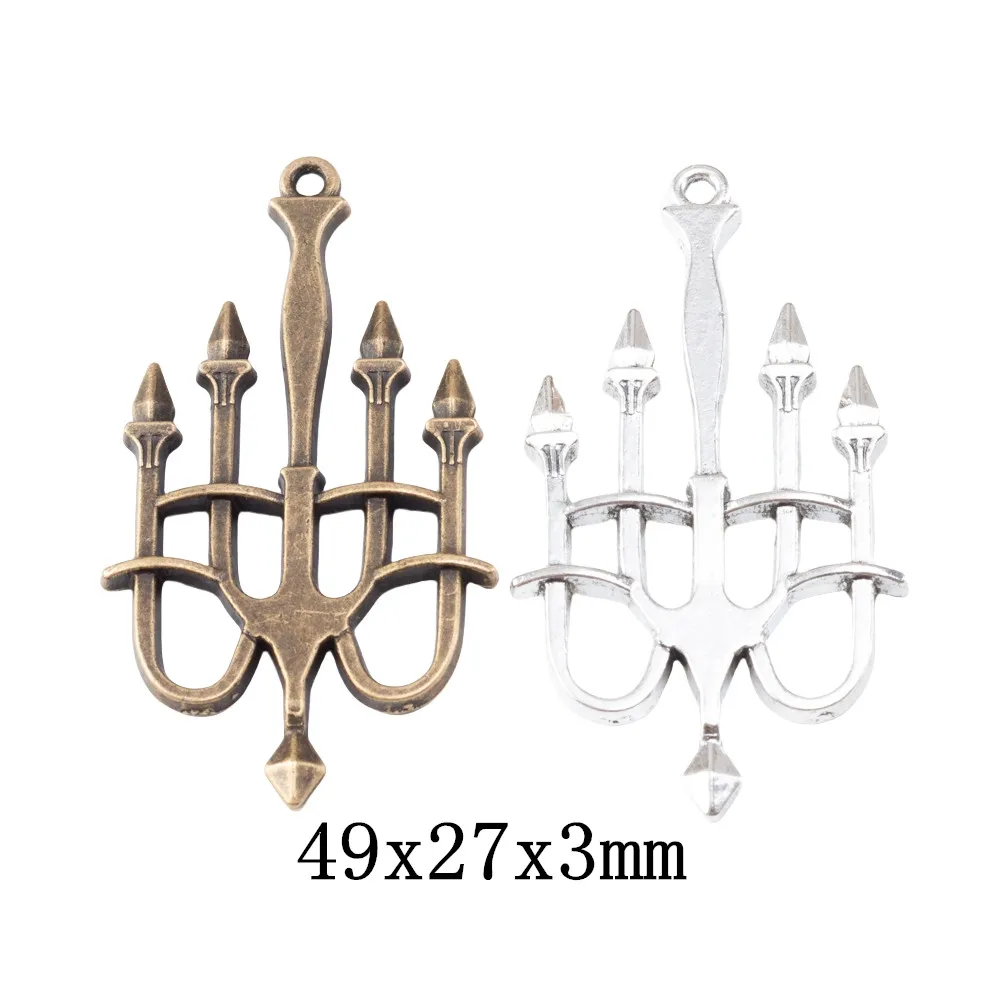 10pieces (Candle holder) vintage zinc alloy charm metal pendant DIY jewelry discovery making accessories 3224