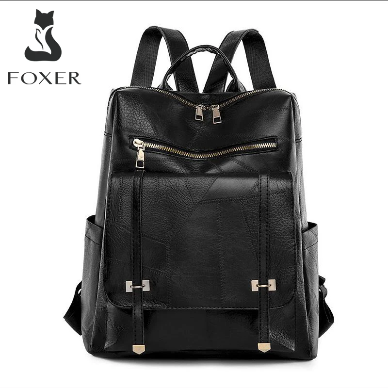 

FOXER Brand Fashion Women's Travel Backpack Large Capacity Waterproof Shoulder Bag Casual Female Multi-layer Multifunctional Bag
