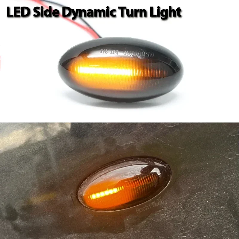 

2pcs Led Dynamic Turn Signal Side Marker Light For Peugeot Citroen C1 C2 C3 C5 C6 107 206 307 407 607 1007 Berlingo Jumpy