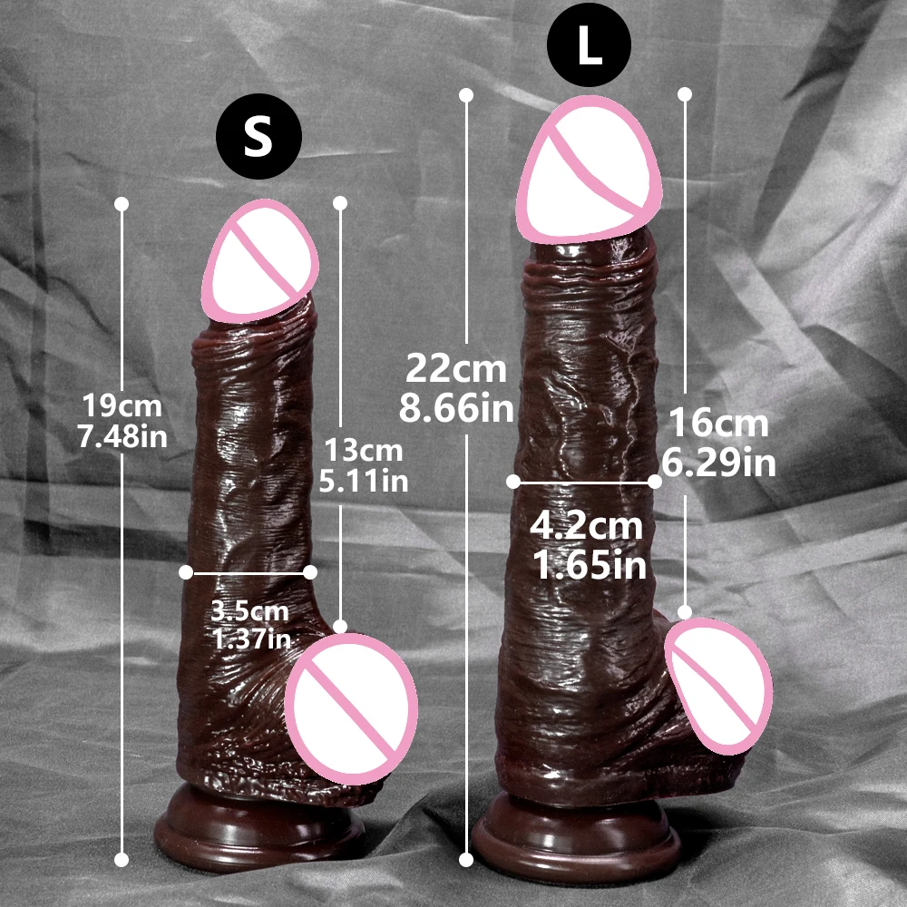 Realistic Simulation Dildo Sliding Foreskin GSpot Stimulate Soft Silicone Penis Soft Huge Dick Suction Cup Sex Toy For Women Men