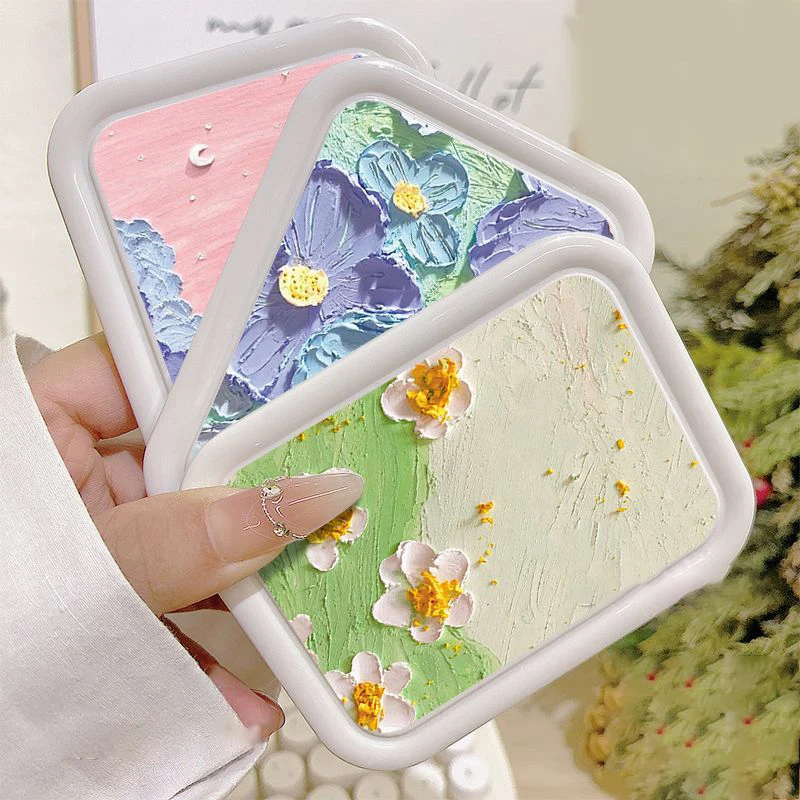 Fashion Portable Folding Makeup Mirror Portable Pocket Mirror Women Rectangle Cosmetic Make Up Mirror For Tools Vanity