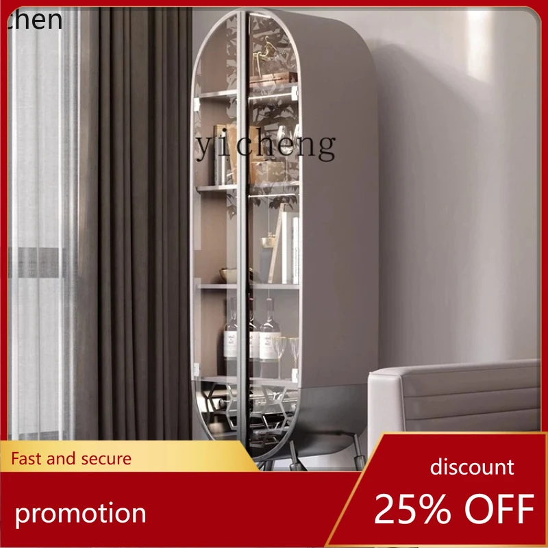 

HXL High-End Light Luxury Wine Cabinet Wall-Mounted Glass Decorative Display Cabinet Sideboard
