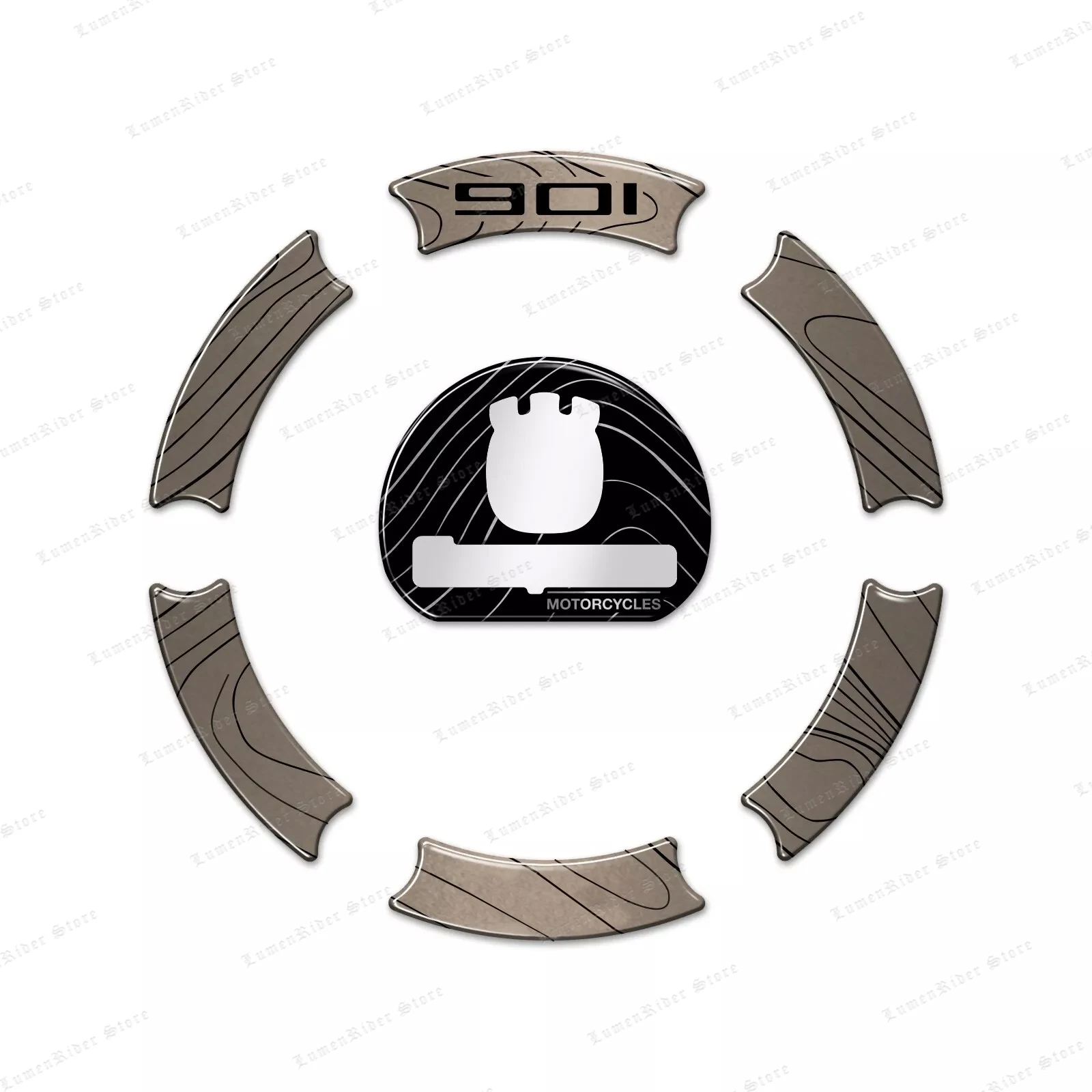 Husqvarna Norden 901 2022 오토바이 연료 탱크 스티커, 오일 가스 캡 커버, 보호대 데칼 키트, 3D 송진 스티커 키트