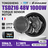 Mid Drive Ebike Kit Tongsheng  TSDZ16 Motor 48V 1000W Motor Electric Bicycle Ebike Conversion Kit DFL11 with Battery BB 68-73mm