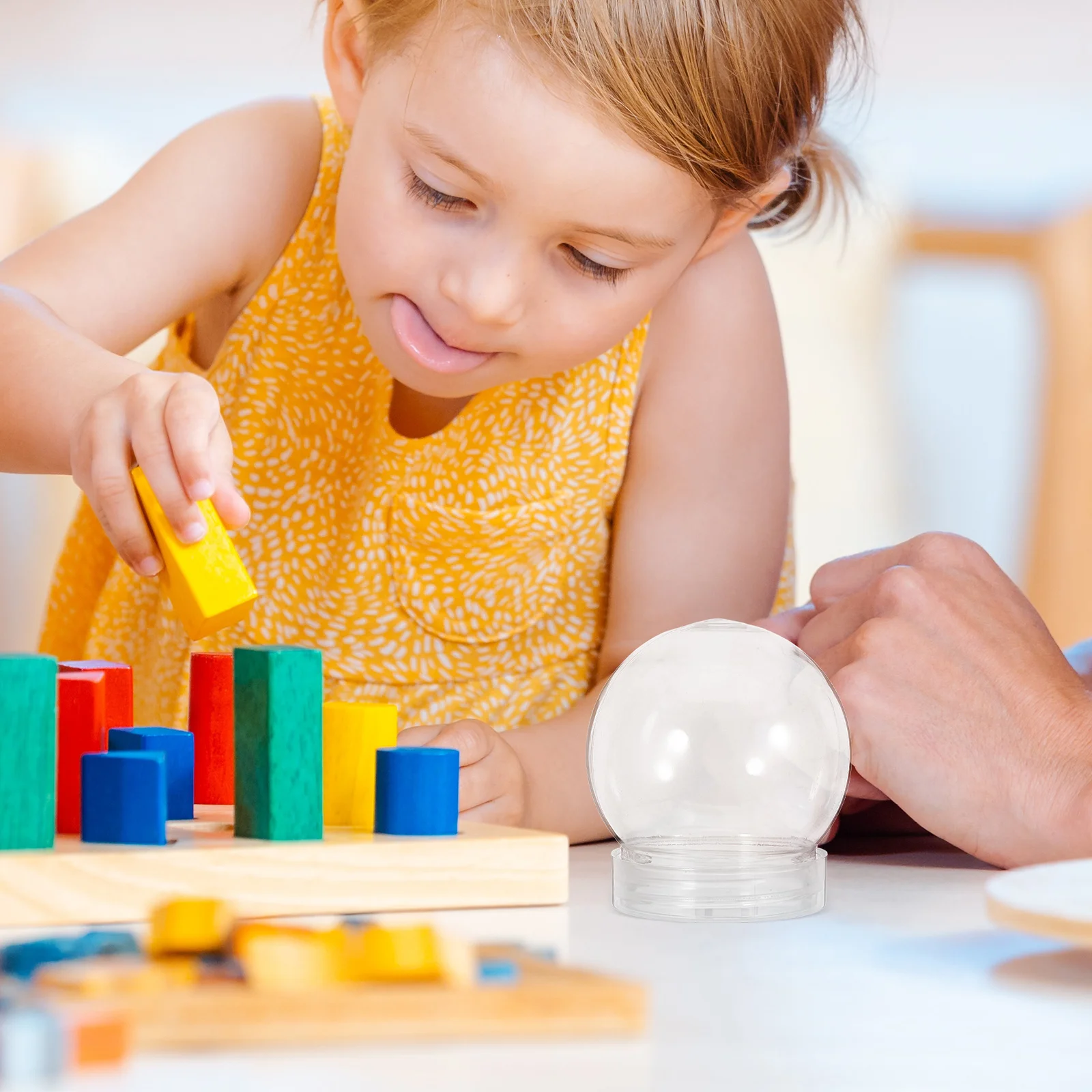 

10Pcs Clear Plastic Globe Candy Containers Small Sealed Jars for DIY Snow Globe Crafts Party Favor Boxes Storage