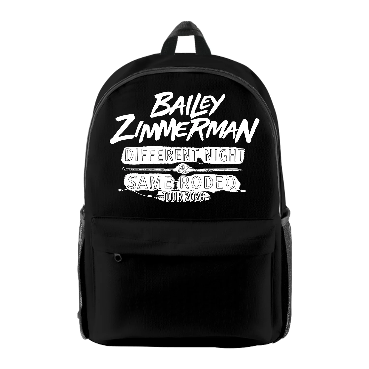 Bailey Zimmerman Different Night Same Rodeo 2026 Tour Mochila para mujer y hombre, bolso de hombro, mochila informal, bolsas de viaje unisex
