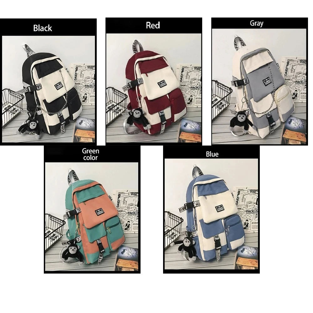 2024 koreanische Schult asche Studentin Rucksack große Kapazität Mode Junge Rucksack Computer Tasche weibliche Schule Rucksack Schult aschen