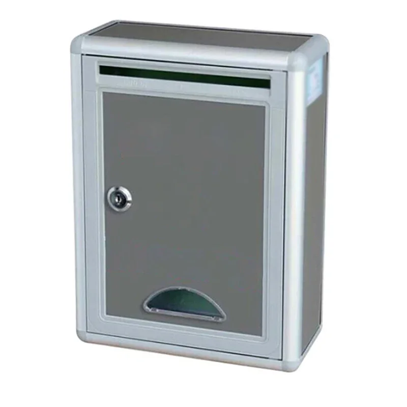 Aluminum Alloy Mailbox Outdoor Security Locking Mailbox Suggestion Box Newspaper Mail Letter Post Home Balcony Garden Decor