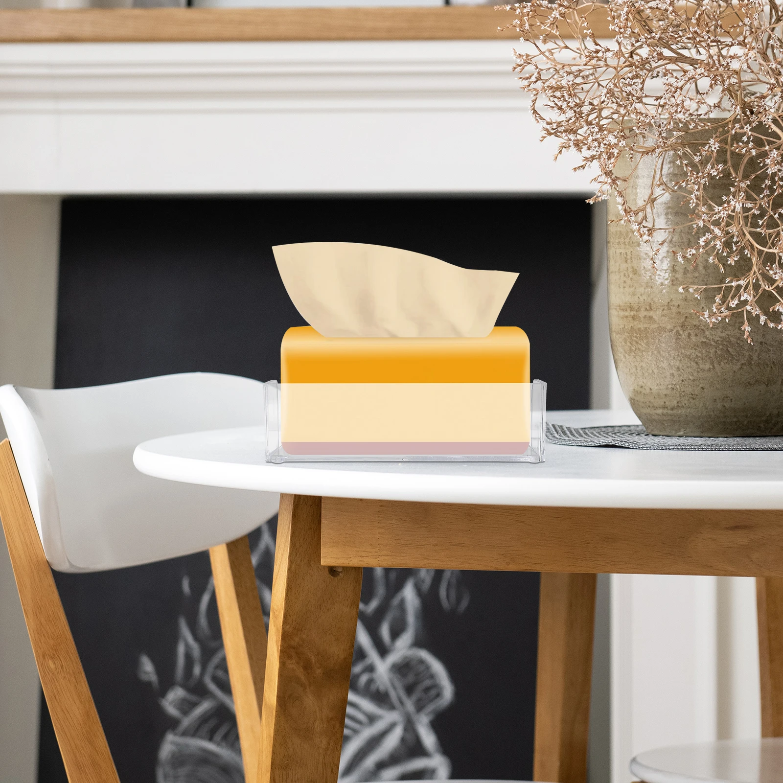 

Wear-Resistant Acrylic Napkin Holder Transparent Tissue Box Modern Chic Style Home Restaurant Hotel Decorative Storage Dispenser