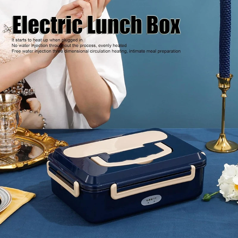 Electric Heating Lunch Box Portable Office Food Warmer Container Stainless Steel Liner Bento Lunchbox Meal Heater For Home Car