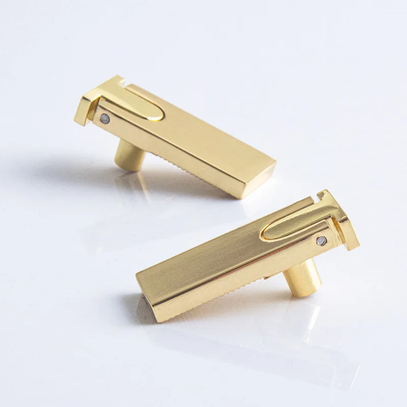 Zinc Alloy Single Hole Concealed Cabinet Handle Modern Minimalist Flush Mount for Drawers and Wardrobes 3.7x1.4x1.2cm
