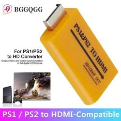 BGGQGG convertitore adattatore da PS1/PS2 a HDMI compatibile con uscita to1080p per proiettore Monitor converti gioco Video/Audio