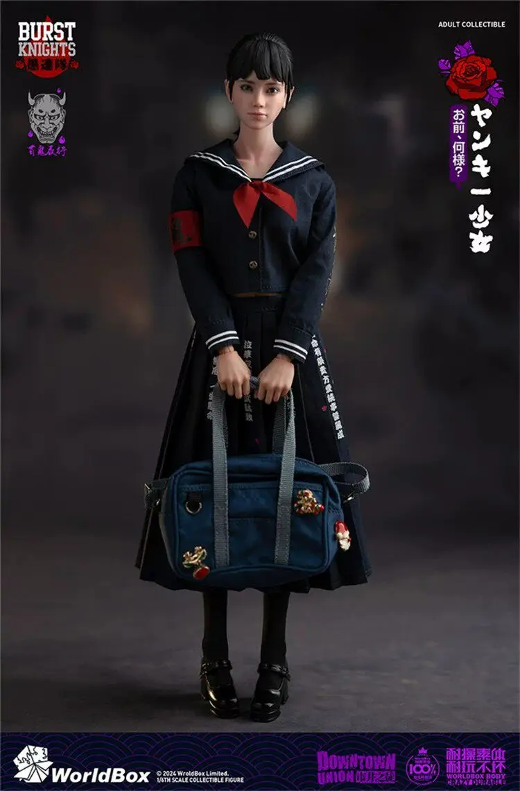 In Stock Worldbox AT045 1/6 Philistine Mischievous Girl Tattoo Body Double Headed Carving Full Set 12in Action Figure Model