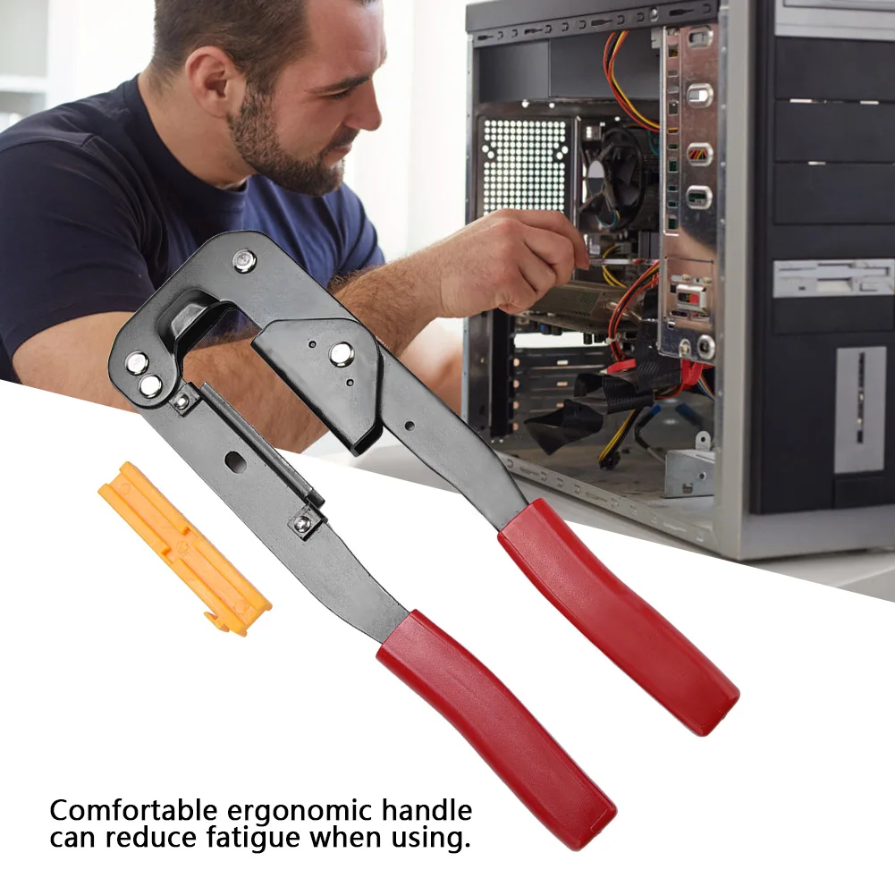 

Инструмент для обжима кабеля, обжимные клещи YTH214, для плоских компьютерных кабелей, с функцией обрезки и зачистки коннекторов FC