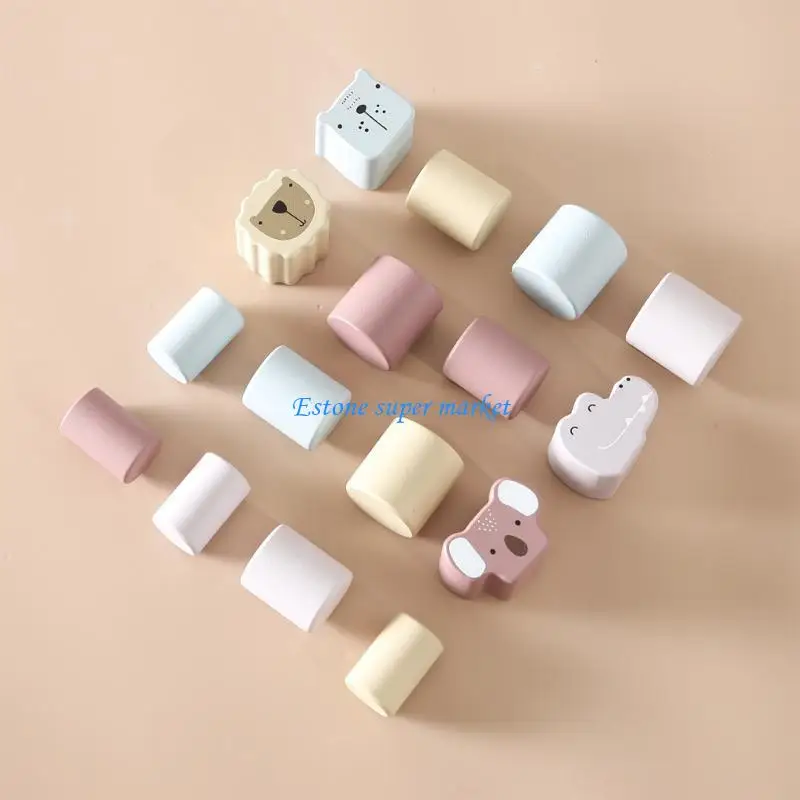 090B Khối xây dựng cầu vồng Đồ chơi xếp chồng cho trẻ cân bằng phát triển não bộ