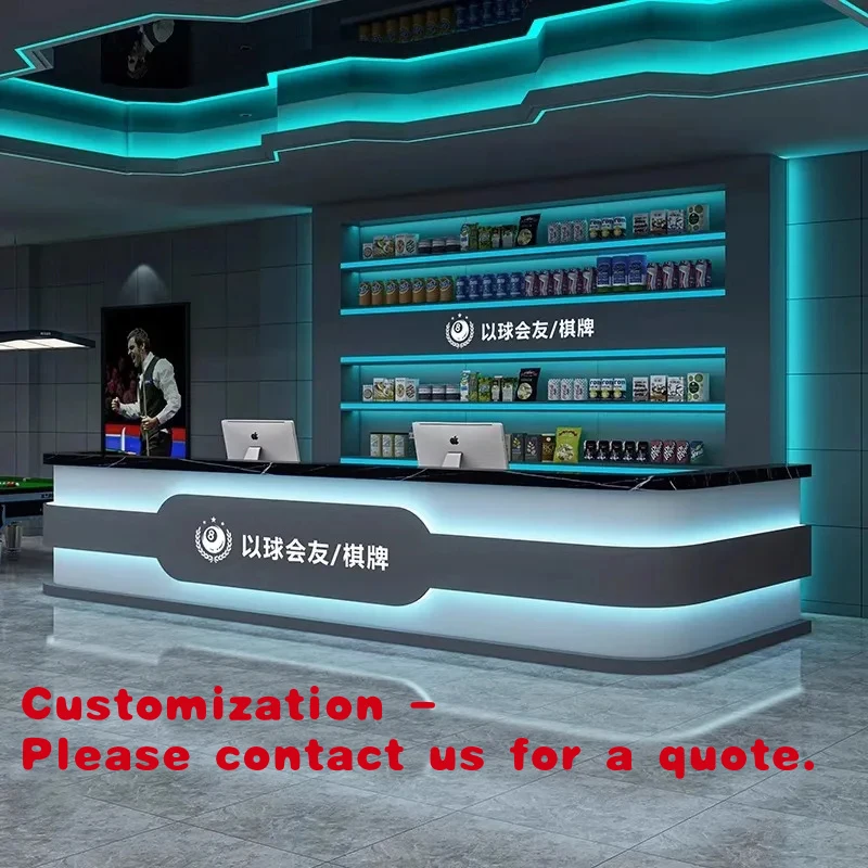 

custom.Industrial Style Billiards Bar Internet Cafe E-sports Cash Register Gym Bar Front Desk Restaurant Reception Desk Corner