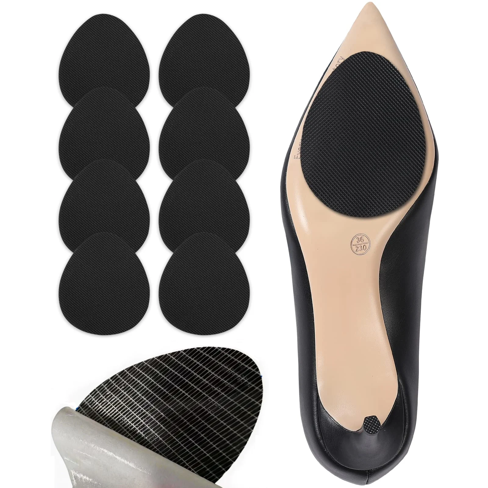 1/3/5 Pairs Wear-Resistant Non-Slip Shoes Mat Self-Adhesive Forefoot High Heels Sticker High Heel Sole Protector Rubber Pads Cus