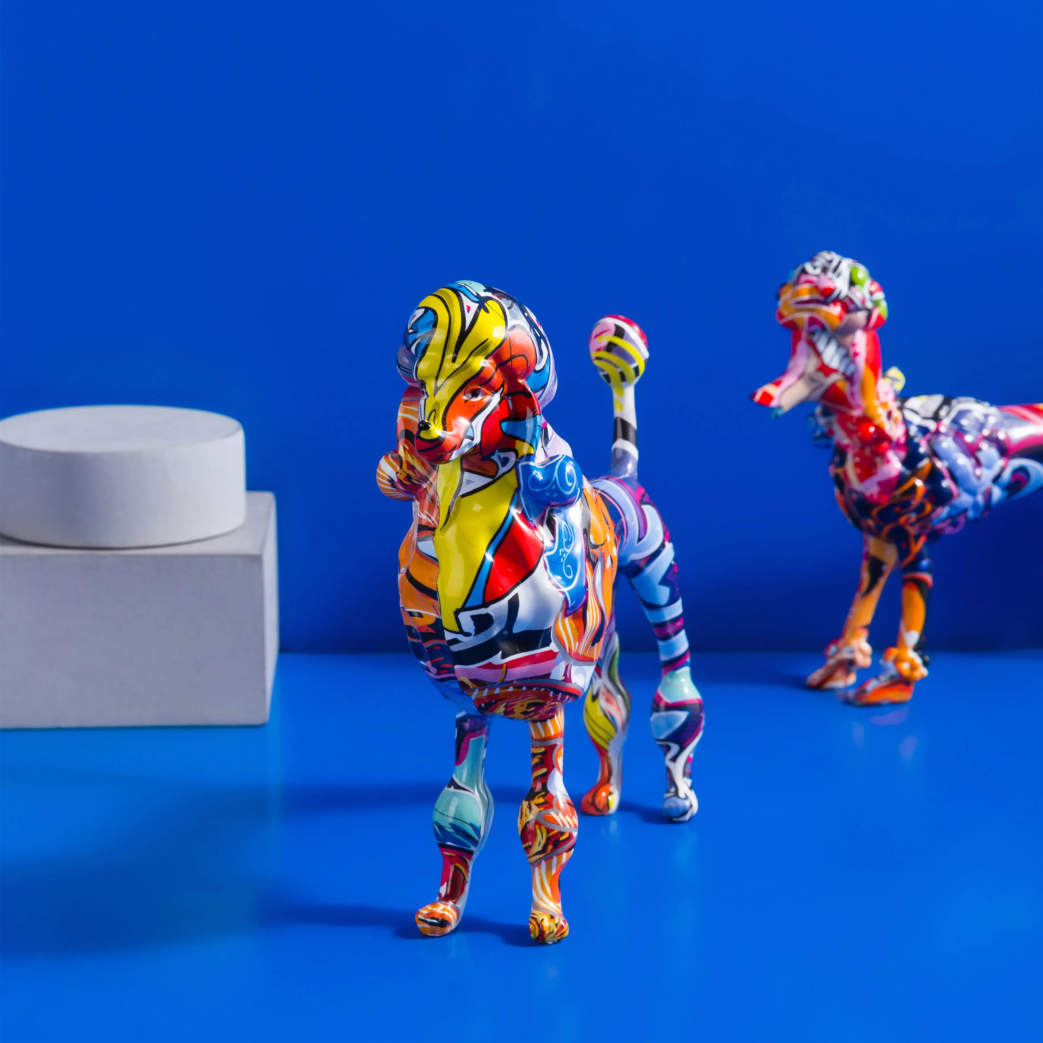 Colorful Graffiti Poodle Decor 5