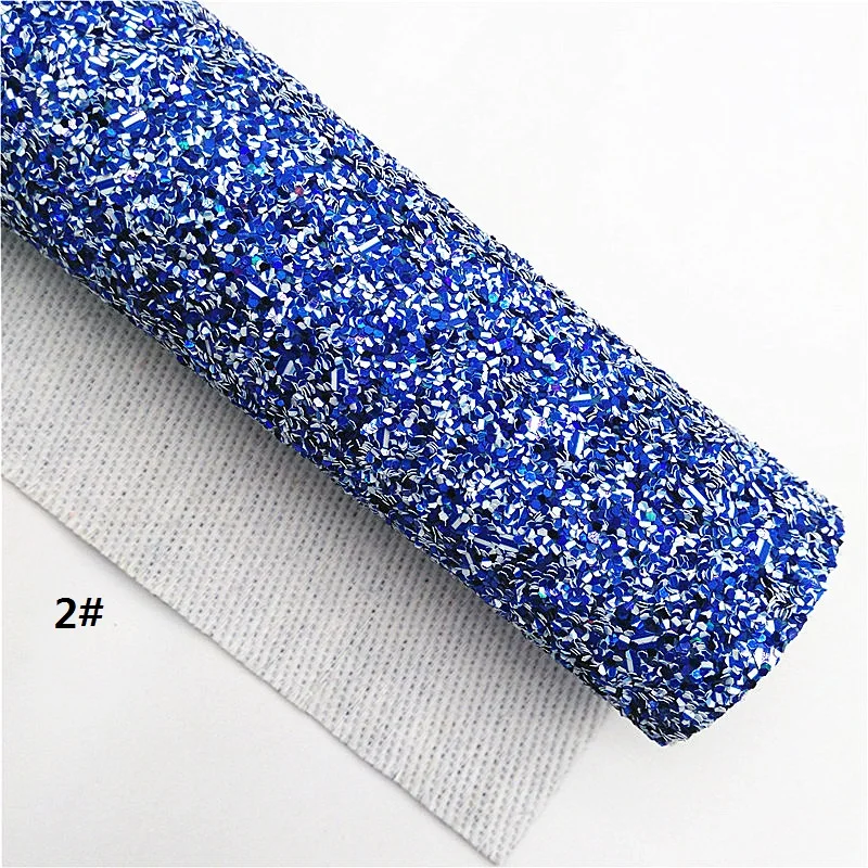 Set in ecopelle blu strisce personalizzate in pelle glitterata pupazzi di neve regalo di natale in ecopelle stampata per fiocchi fai da te Craft W282
