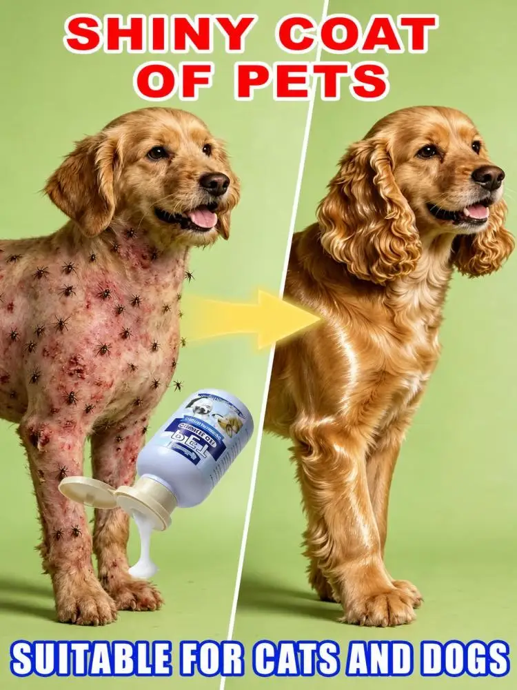 Gentle Plant Based Pet Bath Shampoo Suitable for Dog & Cat, Coat Hydrating Care, Reduce Pet Odor, No Harsh Residue, Mild Cleansing Liquid for Regular Pet Shower