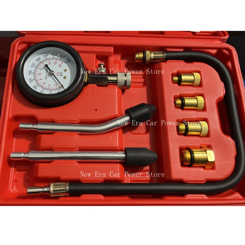 

Инструмент для тестирования манометра цилиндра двойного назначения для автомобилей и мотоциклов, инструмент для обслуживания и тестирования манометра