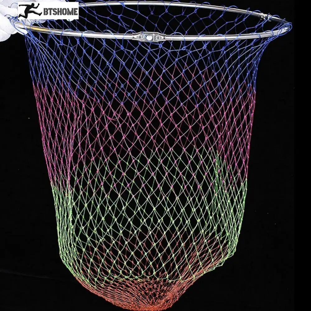 Hot New Outdoor Fishing Tools 40/50/60CM Folding Fishing Net Nylon Shrimp Folding Bait Net Fishing Cage Fishnet Rede De Pesca