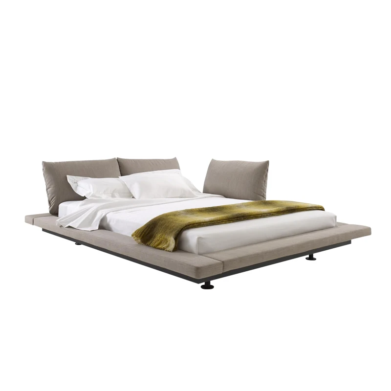 Italy Style Modern Marilyn Bedroom Furniture Minimalism King Size Bed Metal Beds New Design Adjustable Upholstered Bed