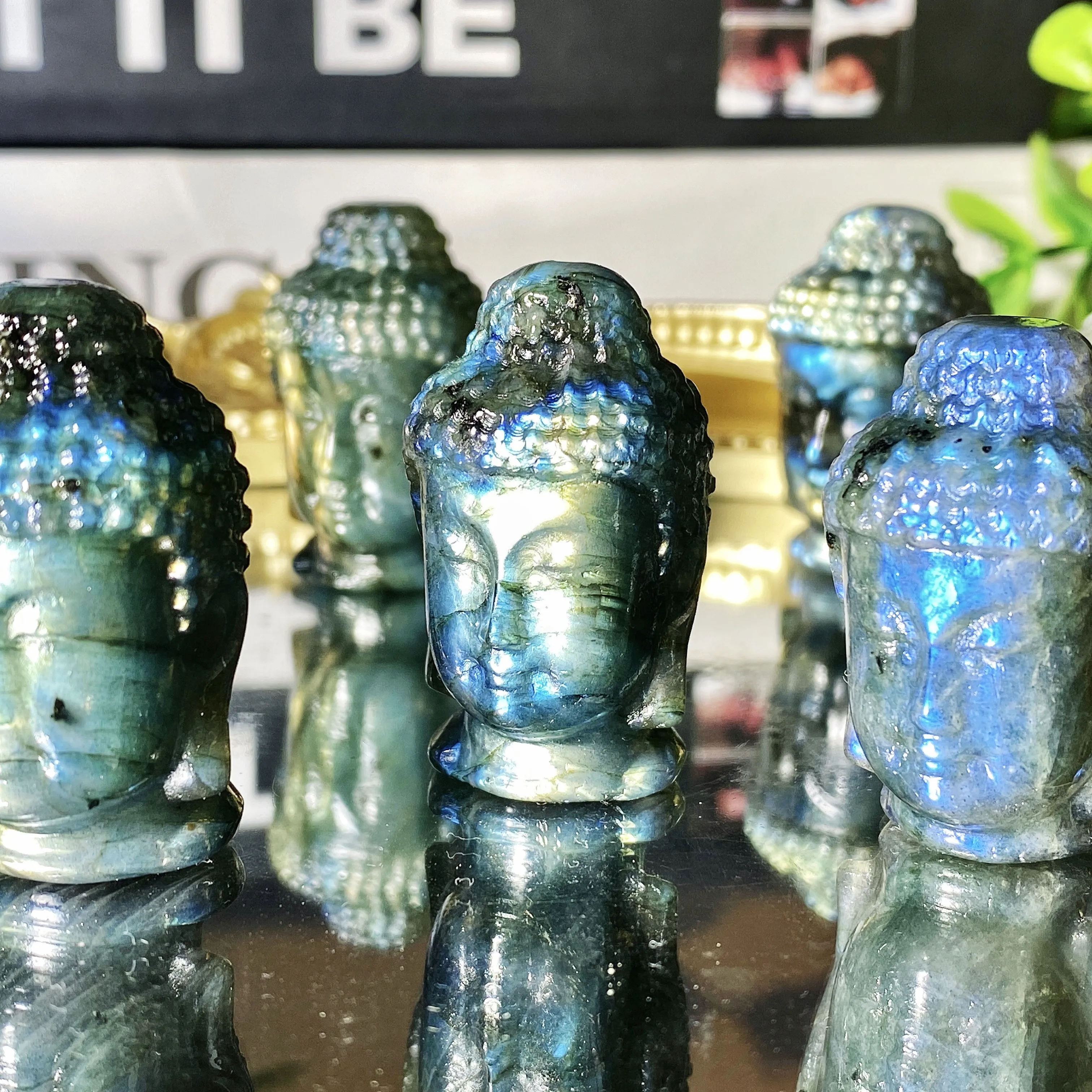 1PC High Quality Random Labradorite Buddha Head Natural Carving,Gemstone Jewelry,Glitter, Healing crystal, Birthday gift