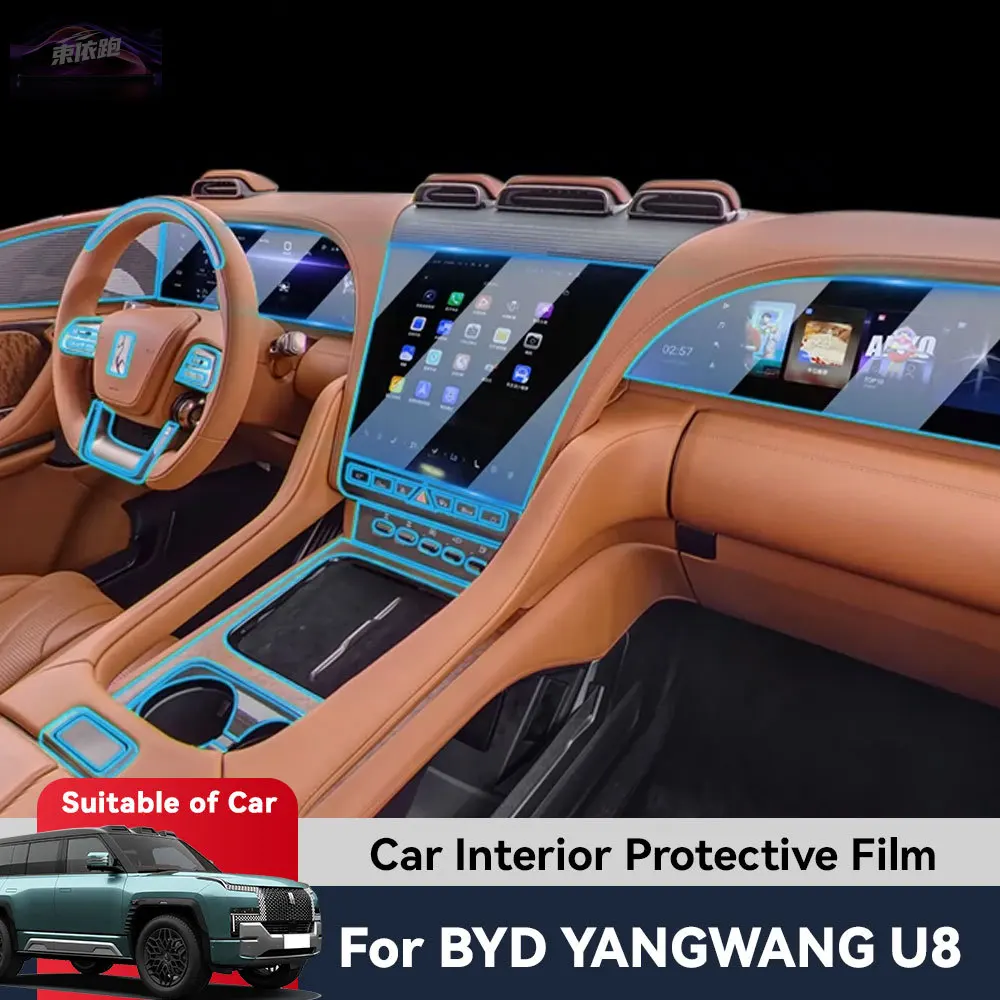 

TPU Navigation Anti Scratch Interior Protection Film GPS Navigation For BYD YANGWANG U8 2023 2024 Auto Central Control Screen