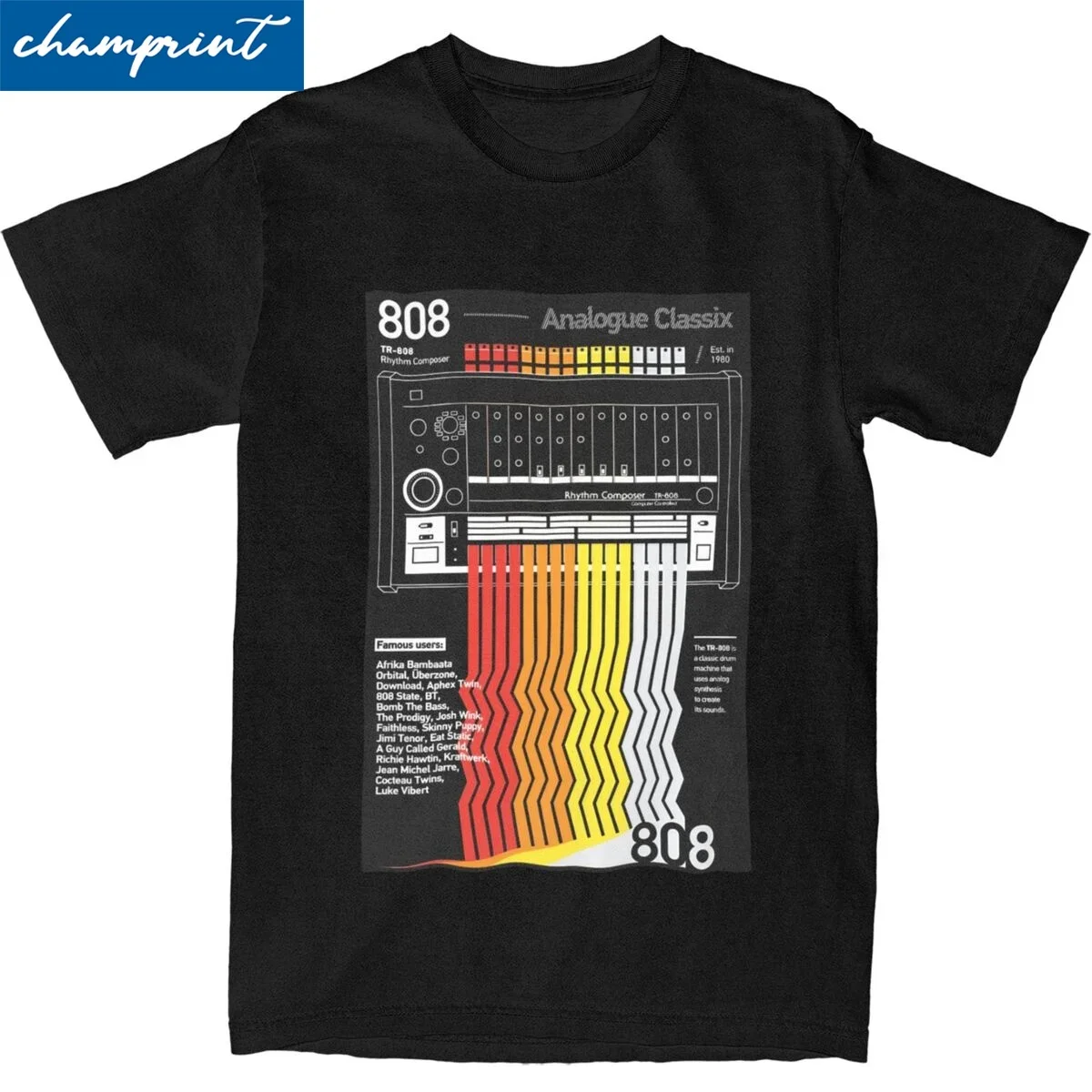 Roland TR-808 TR 808 Musical T Shirt for Men Women Cotton Hipster T-Shirt Round Neck Tee Shirt Short Sleeve Clothes Gift Idea