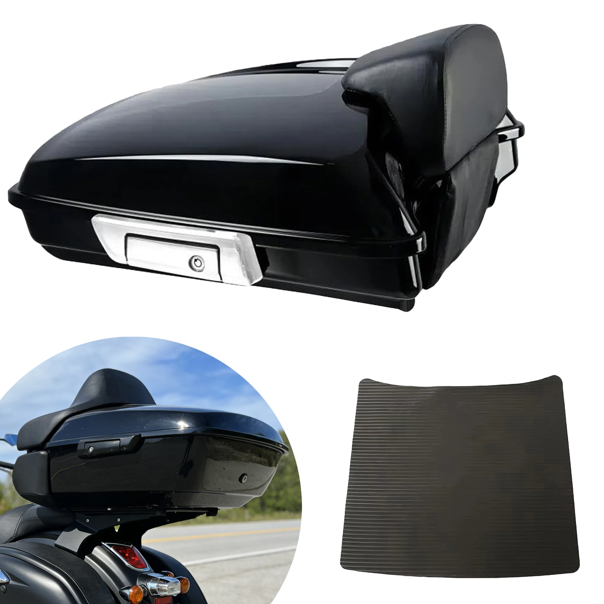 

Для мотоциклов Harley 2009-2026 Road King, Street Glide, Ultra, Electra, CVO Ultra, Classic, Touring, Razor Tour Pak, задний кофр.