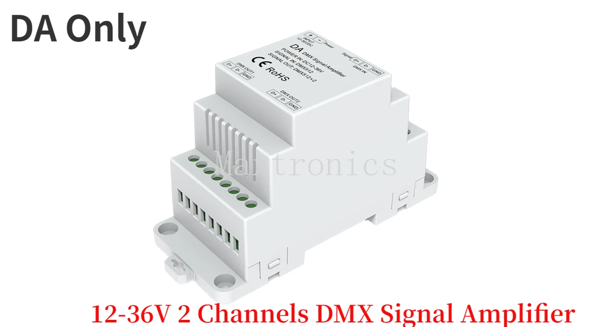 2 canaux DMA2bery 6 voies DMX signal répartiteur DC12-36V pour bande LED DMXorgSignal amplificateur signal répéteur DMA 4 canal DA DA-L