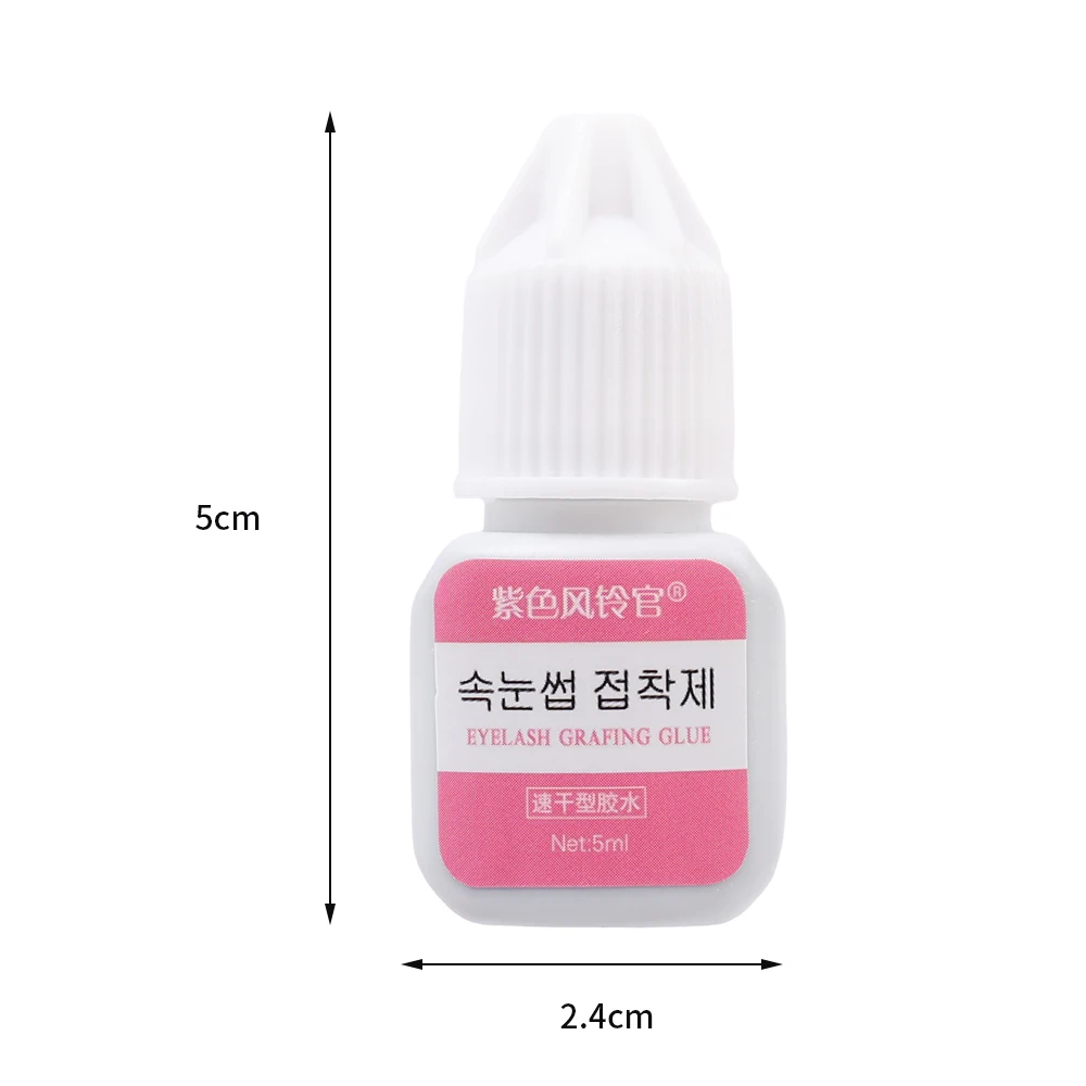 방수 속눈썹 익스텐션 접착제, 빠른 건조, 오래 지속되는 접착제, 검은색 접목 속눈썹 접착제, 자극 없음, 메이크업 도구, 5ml