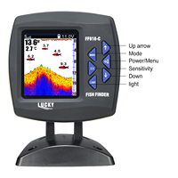 Portable Fish Finder Wireless Sonar Sensor Fishing Depth Finder Locator Fishfinder with Wired Transducer for Boat Kayak Fishing