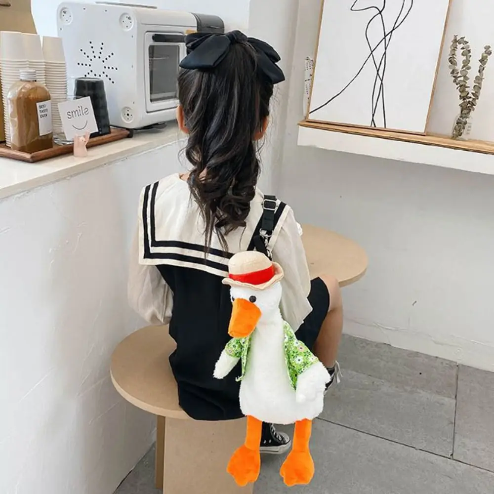 Tote Bag Refueled Duck Plush Bag Cartoon Zipper Cartoon Shoulder Bag Cute Large Capacity Plush Crossbody Bag Couple