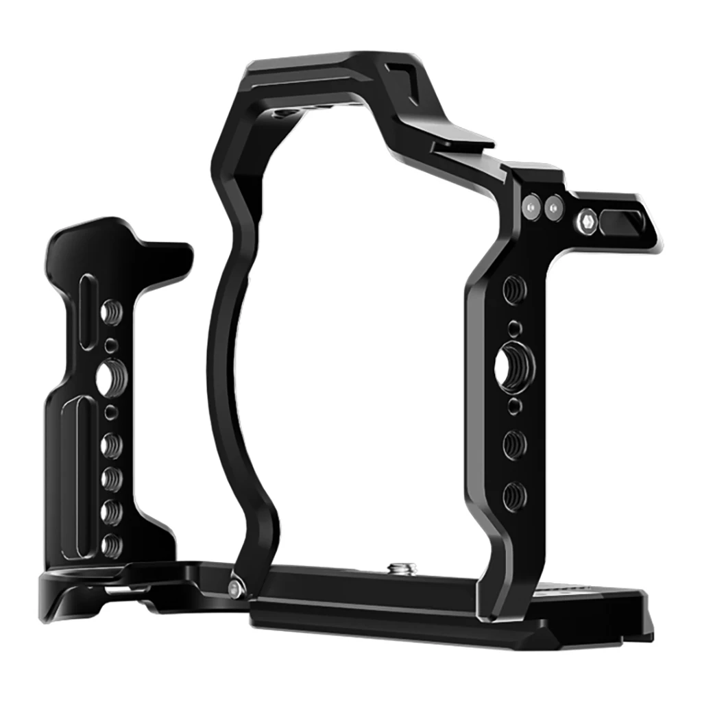 Aluminum Alloy Camera Cage for Canon R6 Mark II / R6 Mark III with Arca-Swiss 1/4 3/8 Thread Cold Shoe Mount Video Rig Accessory