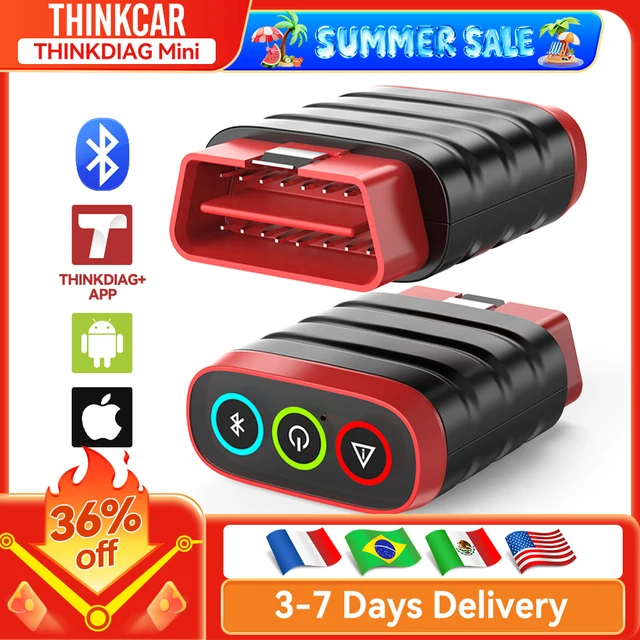 THINKCAR THINKDIAG Mini skaner OBD2 Pełna diagnostyka wszystkich samochodów Narzędzie diagnostyczne do odczytu/kasowania błędów Bezpłatna aktualizacja na całe życie