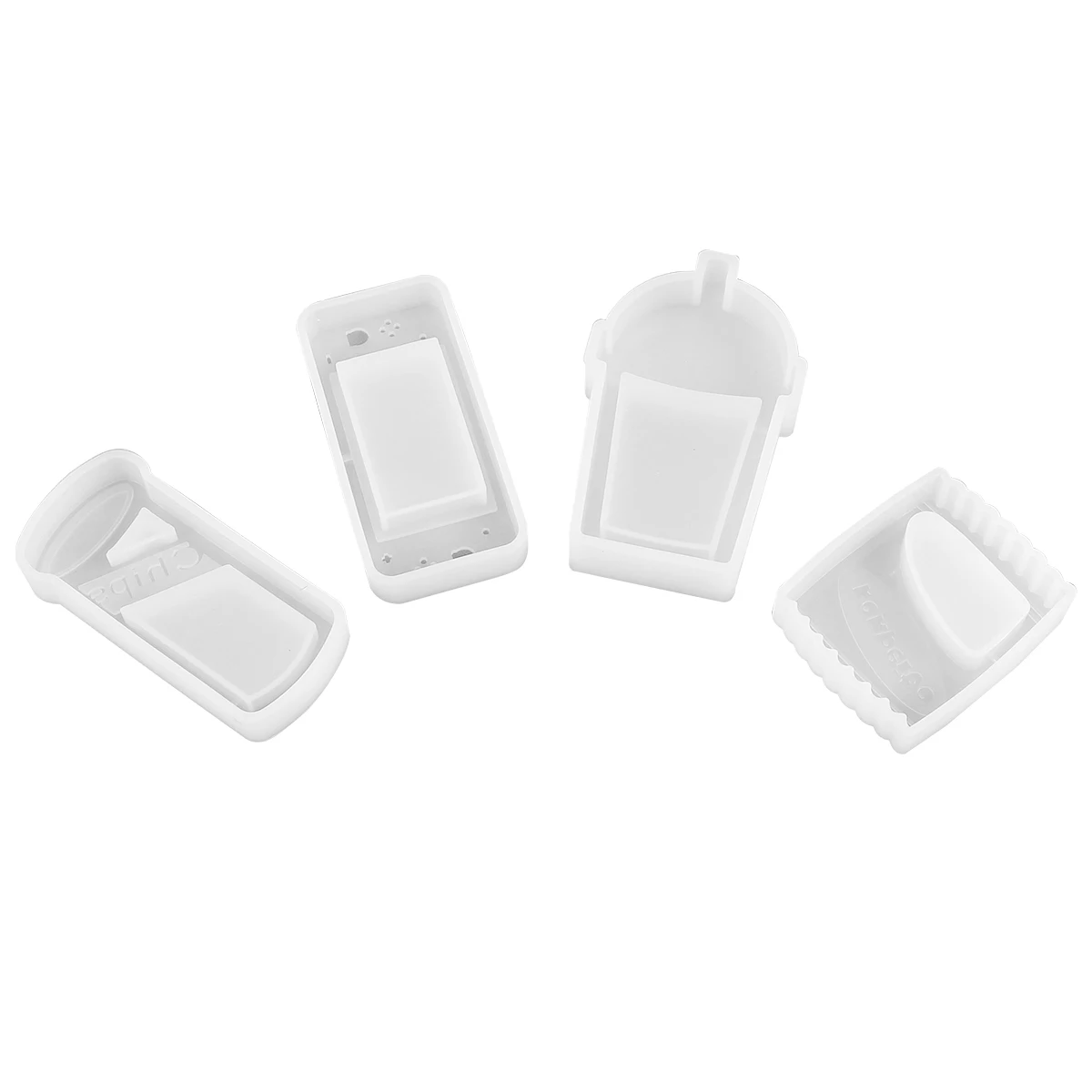 

4pcs Crystal Epoxy Diy Quicksand Candy Cookie Beverage Bottle Game Machine Reusable Bag Pendant Making Tool Silica Gel Diy