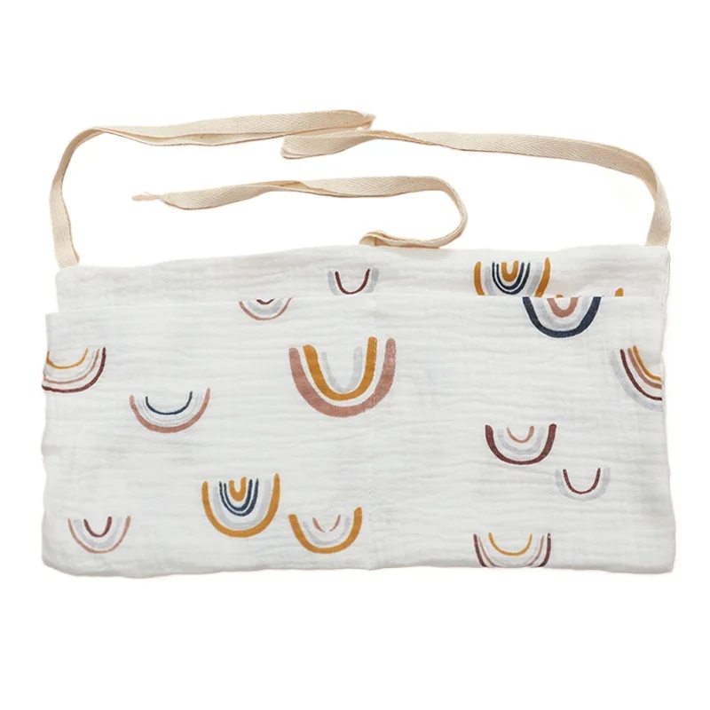 

Детская прикроватная сумка для хранения, однотонный и милый принт, два кармана, аксессуары для детей, подвесные сумки